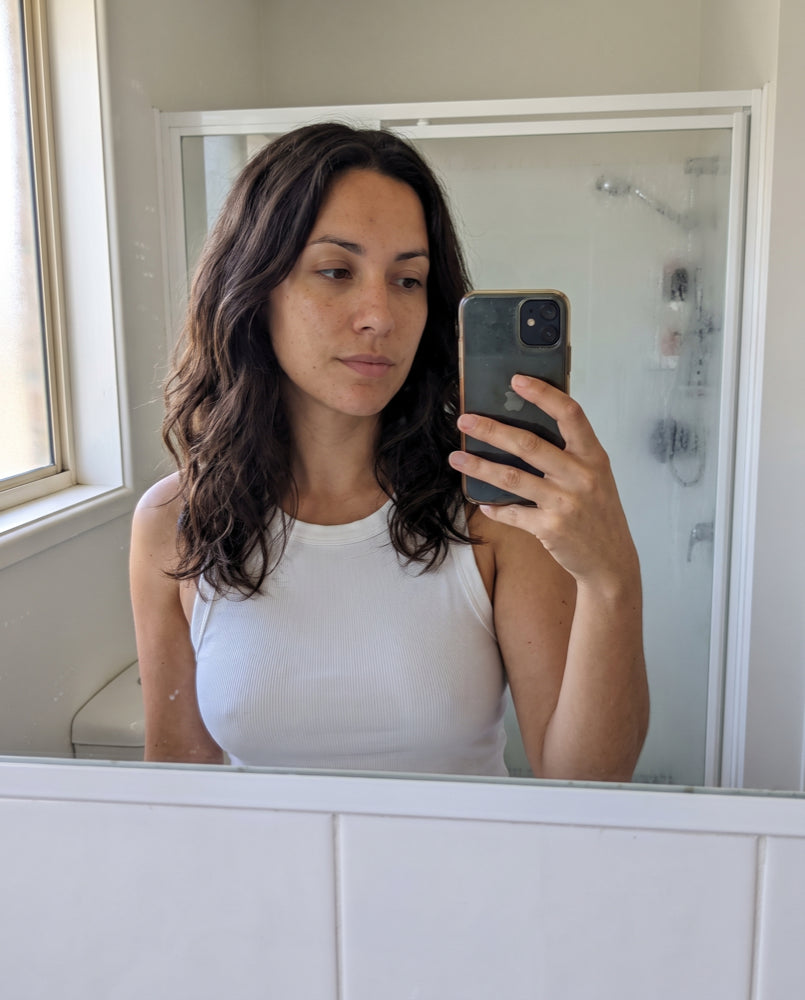 Before — pale skin, week 1