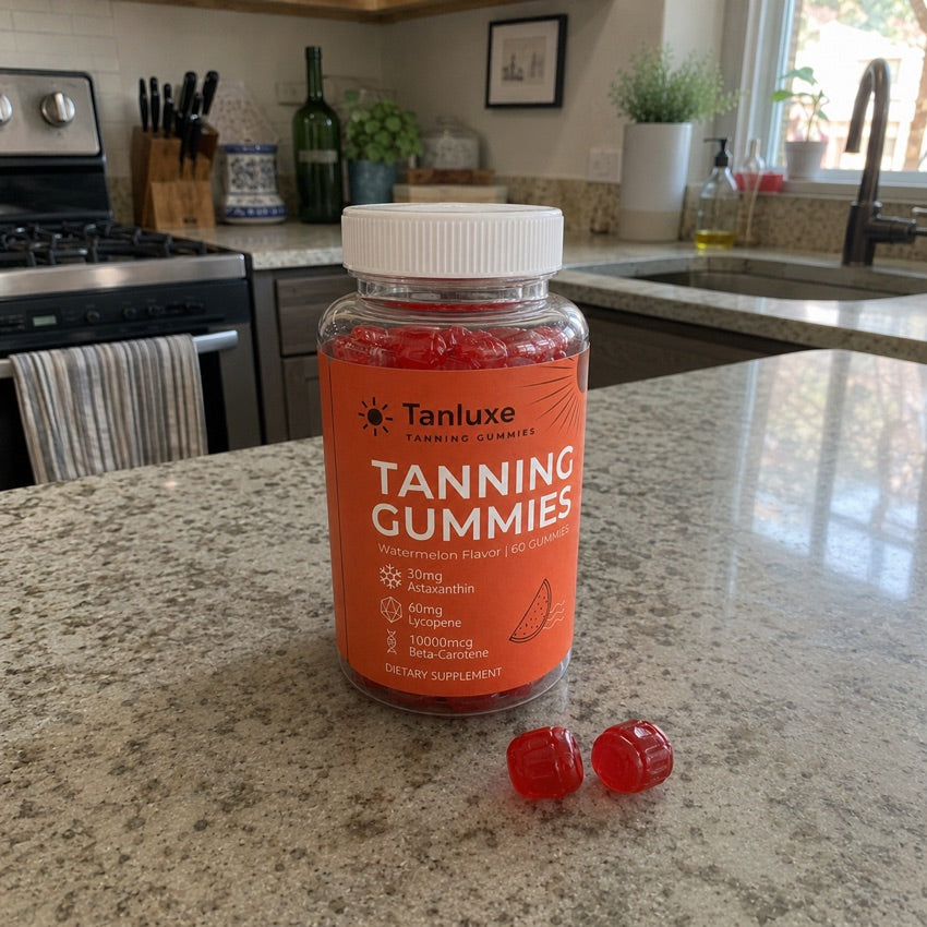 Tanluxe Tanning Gummies bottle