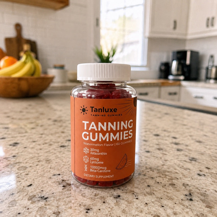 Tanluxe Tanning Gummies bottle