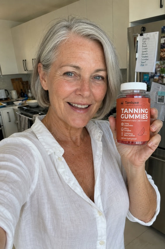 Tanluxe customer with a golden tan