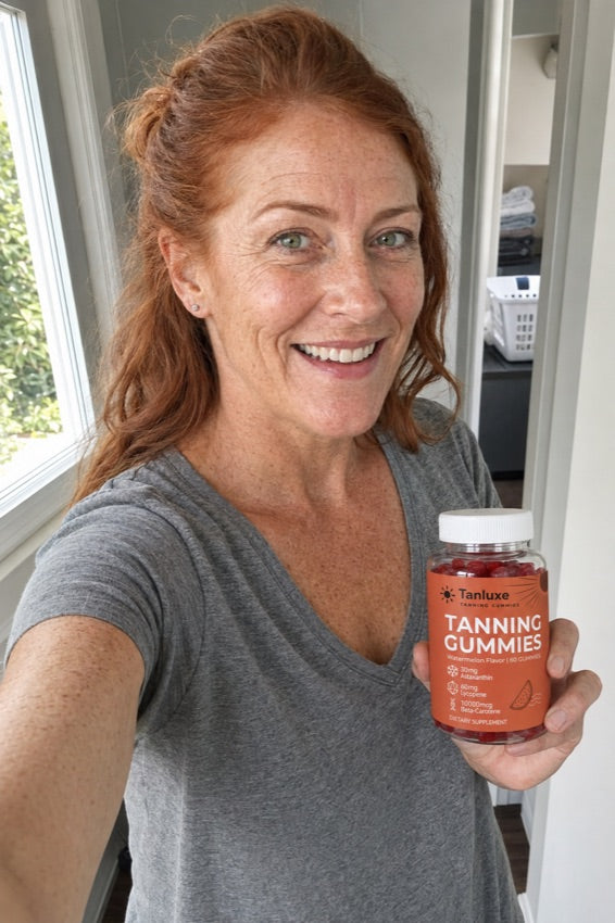 Tanluxe customer with a golden tan